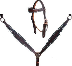 img 1 attached to CHALLENGER Western Leather Browband Headstall