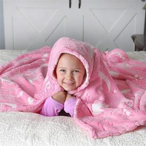 img 2 attached to 🦄 Glow in The Dark Unicorn Blanket - Luminous Fairy Blanket for Kids - Soft Plush Pink Star Blanket Throw - Large 60in x 50in Magical Glowing Blanket Gift for Girls (Pink Unicorn and Fairy)