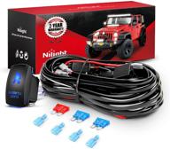 nilight 10013w ni-wa 07 комплект проводов для светодиодной ленты - sasquatch lights 12v 5pin рокер-переключатель с кнопкой включения/выключения на лазерном переключателе, влагозащищенный переключатель, силовой реле, ножевой предохранитель - 2 ведущих провода, гарантия 2 года логотип