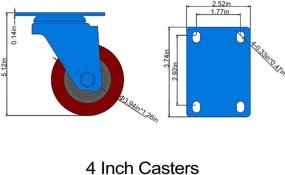 img 3 attached to Swivel Casters 1600Lbs Capacity Locking