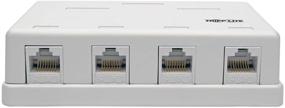 img 2 attached to 🔌 Tripp Lite Cat6 Поверхностный блок - 4-портовый белый RJ45 Предварительно настроенный незащищенный 110 IDC Punchdown (N236-004-WH)