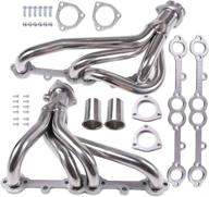 🔥 high-performance stainless exhaust manifold header - compatible with 1979-1990 chevrolet camaro and buick v8 ohv (hdspf82) logo