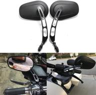 black motorcycle mirrors harley rocker logo