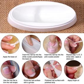img 1 attached to 💅 Armear Fashion Nail Dipping Powder French Tray Manicure Mould Nail Dip Container: A Stylish and Convenient Must-Have for Flawless Manicures