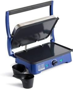 img 4 attached to 🔥 Blue Diamond Ceramic Nonstick Electric Contact Griddle CC002858-002, Sizzle