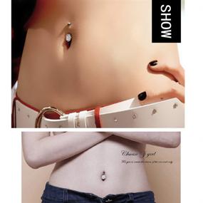 img 1 attached to 🔀 Jconly 20Pcs Belly Piercing Kit - 14G Belly Button Rings for Women, Girls - Navel Rings with CZ Body Piercing - Belly Piercings for Better SEO