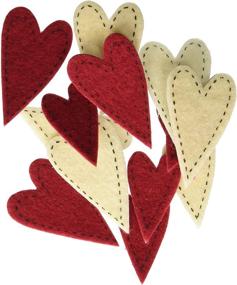 img 1 attached to ✂️ Darice FLT-1016: 72 Piece Felties Felt Stickers with Stitched Hearts - Fun Craft Decorations!