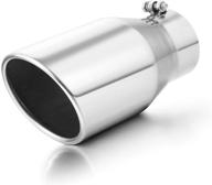 🔧 a-karck 4" inlet to 6" outlet exhaust tip - 12" overall length polished tailpipe tip with bolt on design for ultimate tailpipe protection logo