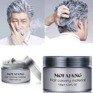 🎨 mofajang temporary hair coloring dye wax, instant hair wax cream 4.23 oz, natural hairstyle pomades for men and women, perfect for party cosplay - ash grey shade logo