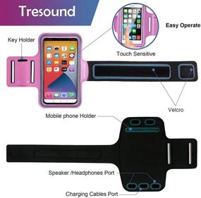 img 3 attached to 🏃 Tresound Water-Resistant Armband Case for iPhone 11, 11 Pro Max, Xr, Xs Max, 8+, 7+, 6+ | Galaxy S10+, S9+, S8+, A8+ | Adjustable Elastic Band, Key Holder | Ideal for Running, Walking - Improved SEO