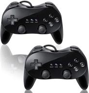 enhance your gaming experience with beastron new classic pro controller console gamepad/joypad for nintendo wii wiiu black 2 pack (zg-wc2) logo
