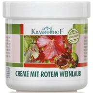 🦵 krauterhof varicose vein foot cream with horse chestnut and red vine leaf extracts logo