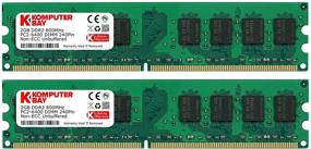 img 1 attached to 💻 Komputerbay 4GB DDR2 800MHz PC2-6400 Desktop Memory Kit - 2X 2GB DIMM 240-Pin RAM