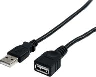startech.com 3 ft black usb 2.0 extension cable a to a - m/f - enhanced connectivity with 3 ft usb a to a extension cord logo