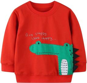 img 2 attached to 👦 Excavate Style with Toddler Crewneck Sweatshirt: Boys' Fashion Hoodies & Sweatshirts.