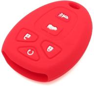 segaden silicone cover protector case holder skin jacket compatible with chevrolet buick gmc cadillac pontiac saturn 5 button remote key fob cv4606 red logo