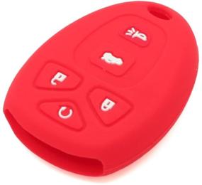 img 2 attached to SEGADEN Silicone Cover Protector Case Holder Skin Jacket Compatible With CHEVROLET BUICK GMC CADILLAC PONTIAC SATURN 5 Button Remote Key Fob CV4606 Red