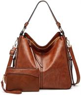 сумка lifetooler women's hobo tote - ретро-большой размер плечевая сумка из кожзаменителя в стиле кэжуал - сумка-перевёртыш... логотип