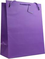 🛍️ allgala 12-pack large purple solid color paper gift bags - premium value gp50082 logo