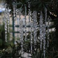 tobeit christmas tree icicles - set of 50pcs acrylic icicle ornaments for christmas decoration logo