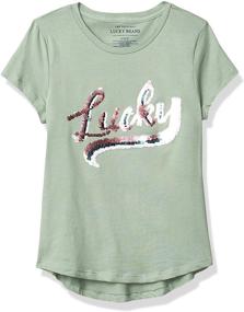 img 4 attached to 👚✨ Lucky Brand Reversible Sequin Girls' Clothing