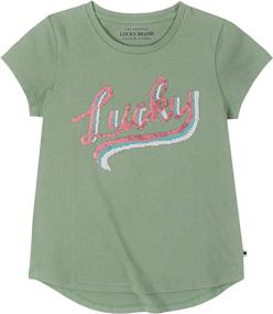 img 3 attached to 👚✨ Lucky Brand Reversible Sequin Girls' Clothing