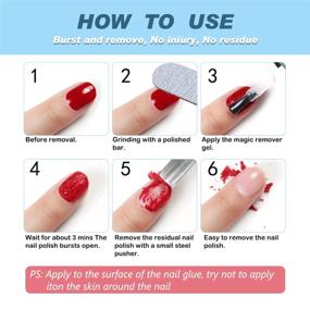 img 1 attached to 💅 Средство для удаления гель-лака - Набор из 2 шт - Профессиональная формула для быстрых и эффективных результатов в течение 3-5 минут, безопасное для ногтей, 0,5 жид.унц.