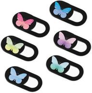 🔒 enhance privacy & security: webcam cover slide 6 packs for macbook pro/air imac computer laptop desktop smartphone - ultra-thin camera covers with butterfly design logo