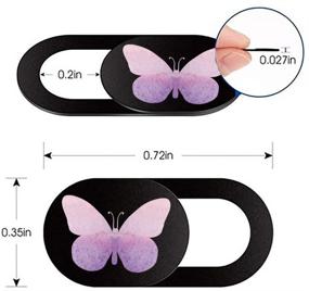 img 3 attached to 🔒 Enhance Privacy & Security: Webcam Cover Slide 6 Packs for MacBook Pro/Air iMac Computer Laptop Desktop Smartphone - Ultra-Thin Camera Covers with Butterfly Design