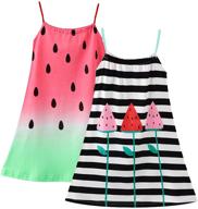 hileelang girl's summer cami dress sleeveless tank cotton casual spaghetti strap jersey shirt cool beach sundress logo