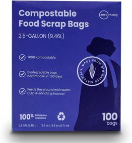 img 3 attached to 🌿 100 Biodegradable Kitchen Food Scrap Garbage Bags, 2.5 Gallon – Thick, Durable, Leak-Proof | Easy Composting, Zero Waste Food Recycling Trash Bags by Zero Many from Hotbrands