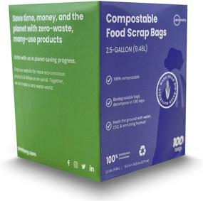 img 4 attached to 🌿 100 Biodegradable Kitchen Food Scrap Garbage Bags, 2.5 Gallon – Thick, Durable, Leak-Proof | Easy Composting, Zero Waste Food Recycling Trash Bags by Zero Many from Hotbrands