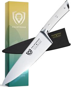 img 4 attached to 🔪 DALSTRONG 8" Chef Knife - Gladiator Series - Razor Sharp - Forged ThyssenKrupp High Carbon German Steel - Full Tang - Glacial White ABS Handle - with Protective Sheath - NSF Certified