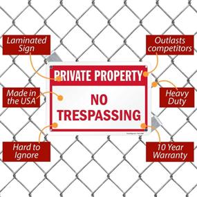 img 3 attached to SmartSign Property Trespassing Laminated Pre Drilled Occupational Health & Safety Products