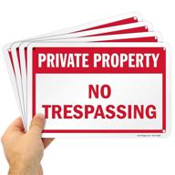 smartsign property trespassing laminated pre drilled occupational health & safety products logo