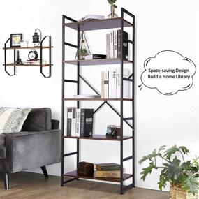 img 3 attached to Likein 5-Tier Open Bookshelf: Stylish Storage Organizer for Bedroom, Living Room, and Office