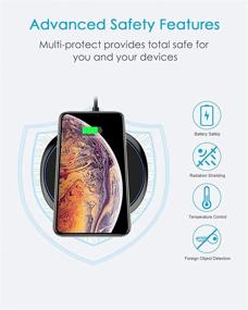 img 2 attached to 🔌 NANAMI Fast Wireless Charger: 7.5W Qi Certified Charging Pad with QC3.0 Adapter for iPhone 13/13 Pro/12/11 and Samsung S21/S20/S10