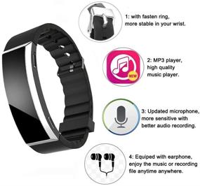 img 3 attached to BestRec 16GB Voice Recorder Watch | Audio Wristband Bracelet 📼 for Lectures | 20 Hrs Working | No Screen Display (Silver Surface)