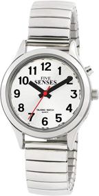 img 4 attached to 🕒 Enhanced English Talking Watch for Visually Impaired Senior Women - Day-Date Display and Loud Alarm Clock by Five Senses 1391