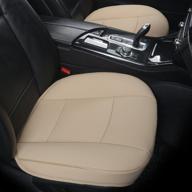 🚗 edealyn pu leather auto seat cover for four-door sedan & suv driver seat, 1 piece (beige-a), dimensions: 20.8" width x 21" deep x 0.35" thick logo