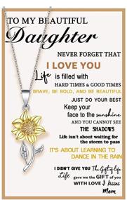 img 4 attached to 🌻 Tarsus Daughter Gifts: Adjustable Dainty Sunflower Necklace with Poem Card