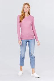 img 1 attached to 🔥 Stay Warm and Comfy with Khanomak Women's Long Sleeve Crewneck Thermal Top Shirt