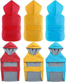 img 4 attached to LeerKing Waterproof Hooded Dog Raincoat Poncho with Cotton Lining & Leash Hole - Available in 10 Sizes for Small, Medium, and Large Dogs