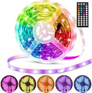 🎨 youngneer 50 ft rgb led strip lights for bedroom: color changing 5050 smd tape lighting with remote control, perfect for christmas decoration and under cabinet lighting логотип