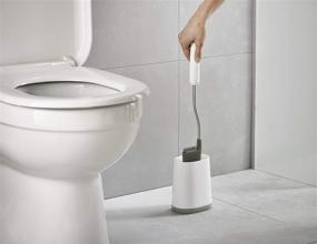 img 3 attached to 🚽 Flex Lite Toilet Brush with Slim Holder, Flexible Anti-Drip Head - Joseph Joseph, Gray