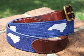 img 1 attached to North Carolina Needlepoint Belt State Men's Accessories