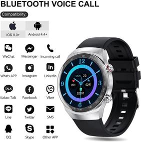 img 2 attached to ⌚ suinsist SmartWatch 2021: Звонки, фитнес и отслеживание сна, IP67 водонепроницаемый с HD сенсорным экраном