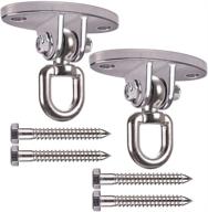 seleware 180° swing hanger: stainless steel suspension hooks with 1800 lb capacity - ideal for playground, porch swing set, yoga hammock, and more! (2 pack) логотип