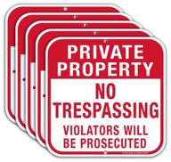 property trespassing protected waterproof resistant logo