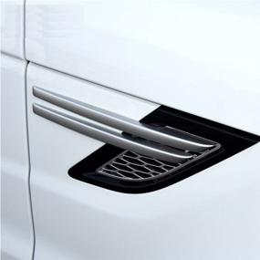 img 2 attached to 🚗 Luxury Upgrade: METYOUCAR Matte ABS Side Door Fender Air Vent Trim for Land Rover Range Rover Sport 2014-2017